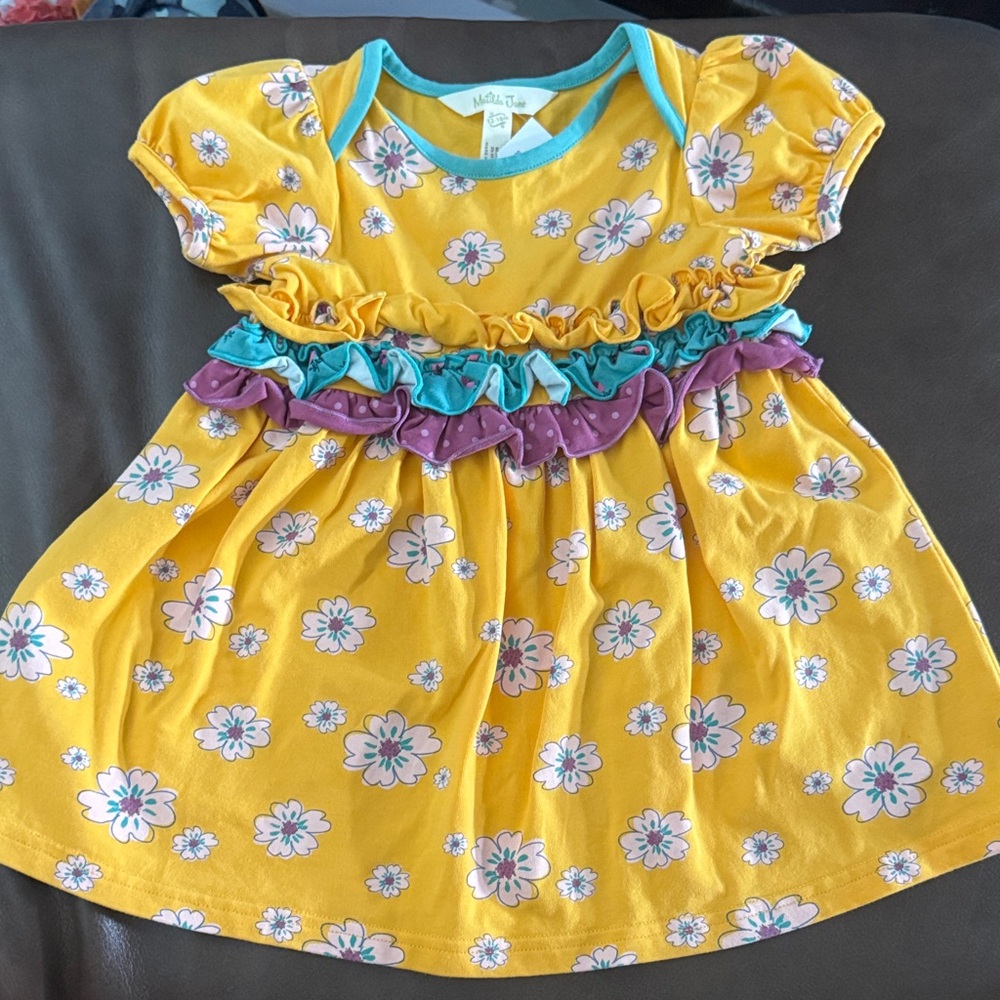 Matilda Jane Yellow and Purple Floral Dress